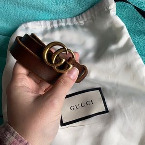 Gucci thin leather belt